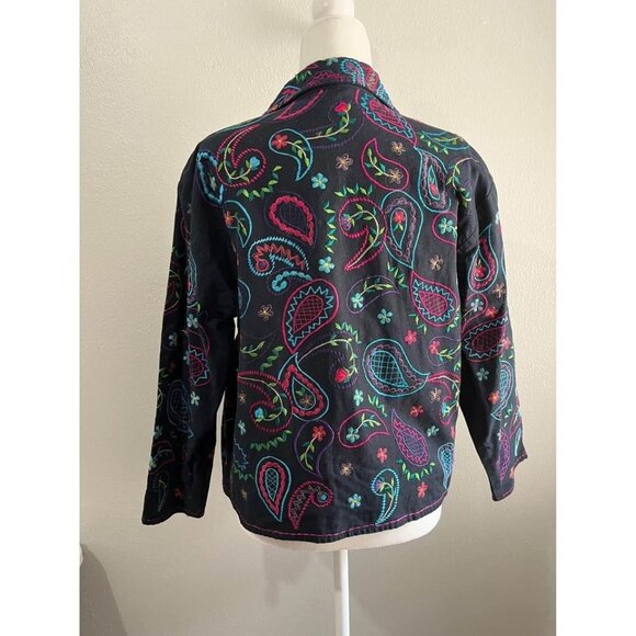 Units Embroidered All Over Black Jacket Size Medium - Picture 6 of 8